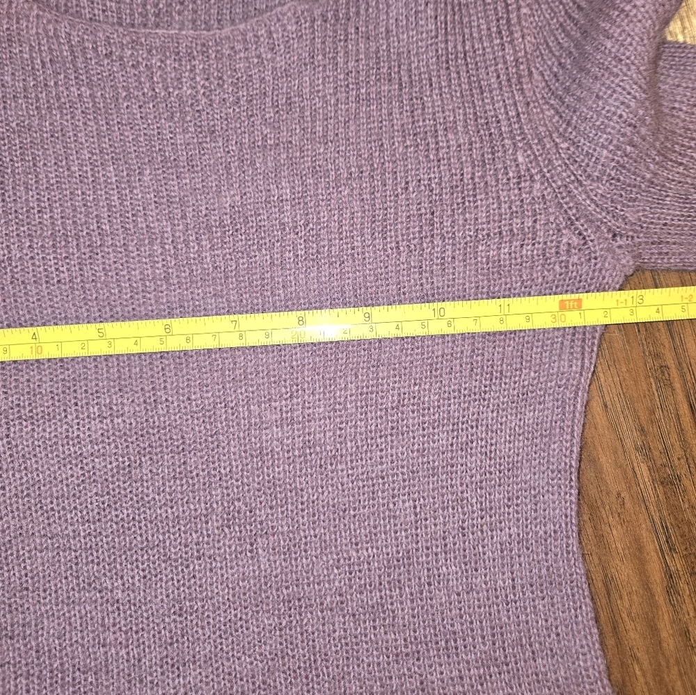 Knitted & Knotted By Anthropologie Alpaca Small Purple Long Sleeve Sweater Dress - Picture 8 of 10